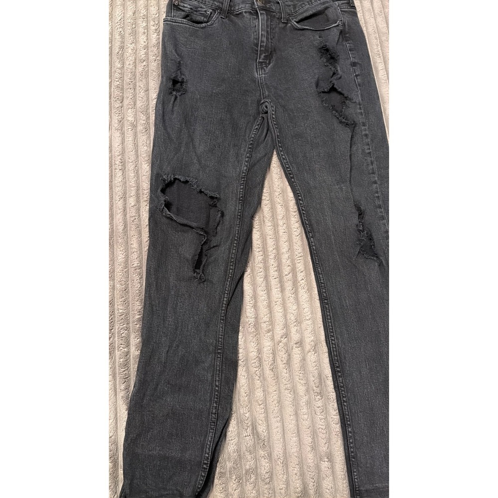 RSQ Slim Distressed Ripped Jeans Mens 32x32 Black Faded Denim Streetwear